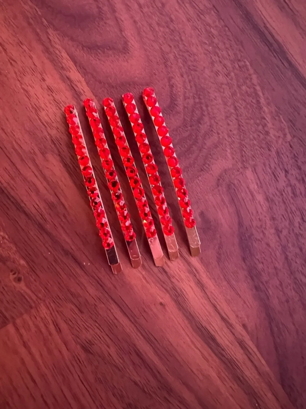 Austrian Crystal‎ Fire Orange Bobby Pin Set